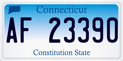 CT license plate AF23390