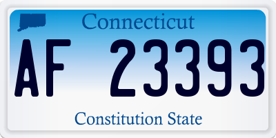 CT license plate AF23393