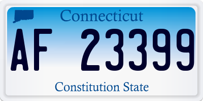 CT license plate AF23399