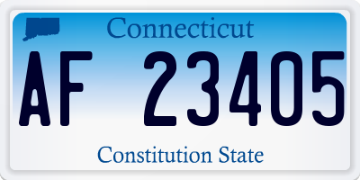 CT license plate AF23405