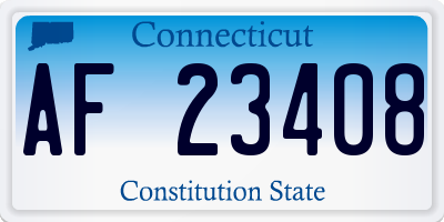 CT license plate AF23408
