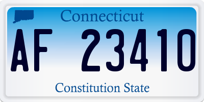 CT license plate AF23410