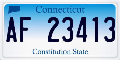 CT license plate AF23413
