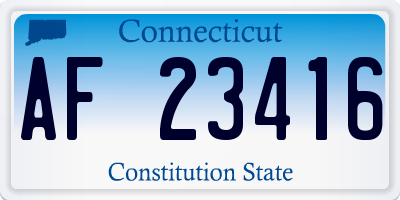 CT license plate AF23416