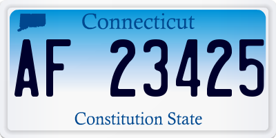 CT license plate AF23425