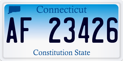 CT license plate AF23426