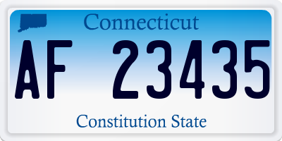 CT license plate AF23435