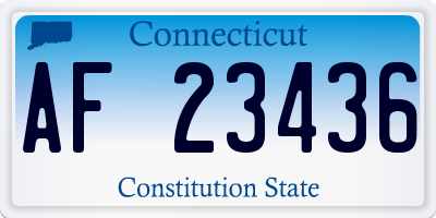 CT license plate AF23436
