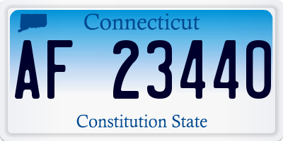 CT license plate AF23440