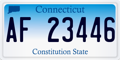 CT license plate AF23446