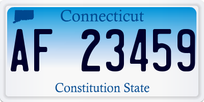 CT license plate AF23459