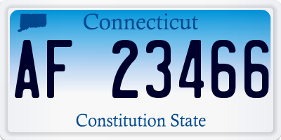 CT license plate AF23466
