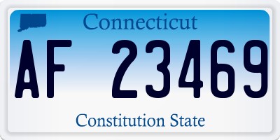 CT license plate AF23469