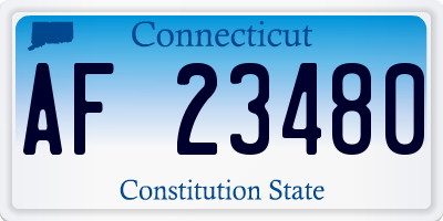 CT license plate AF23480