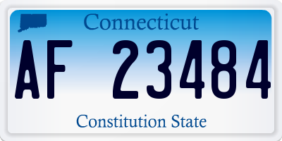 CT license plate AF23484