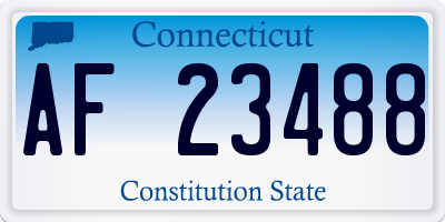 CT license plate AF23488