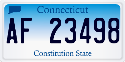 CT license plate AF23498