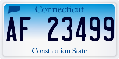 CT license plate AF23499