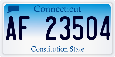 CT license plate AF23504