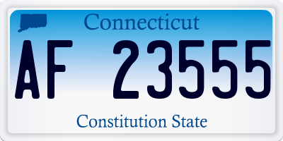 CT license plate AF23555