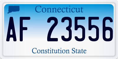 CT license plate AF23556