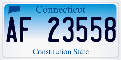 CT license plate AF23558