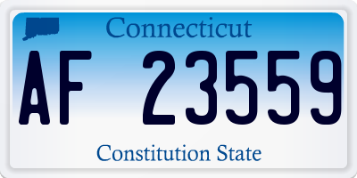 CT license plate AF23559