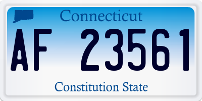 CT license plate AF23561