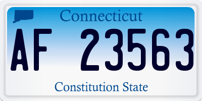 CT license plate AF23563