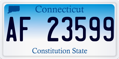 CT license plate AF23599