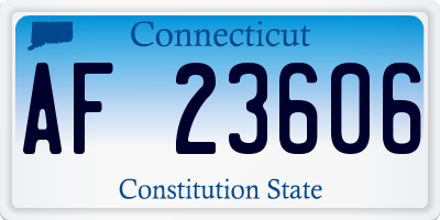 CT license plate AF23606