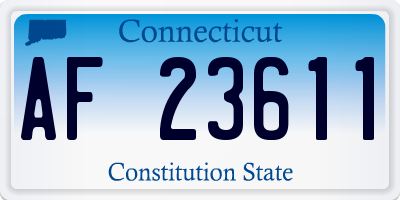 CT license plate AF23611