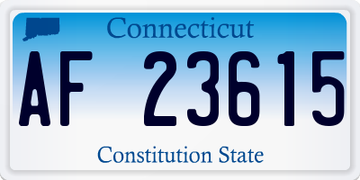 CT license plate AF23615