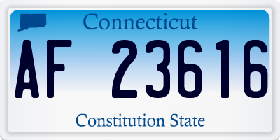 CT license plate AF23616