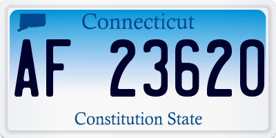 CT license plate AF23620