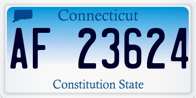 CT license plate AF23624