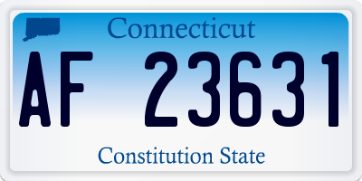 CT license plate AF23631