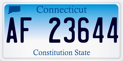 CT license plate AF23644