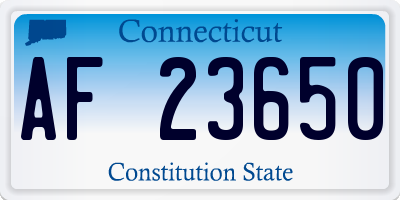 CT license plate AF23650