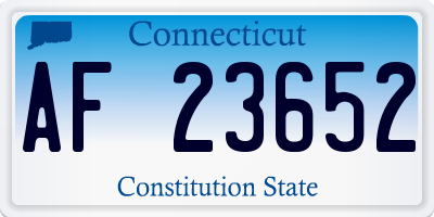 CT license plate AF23652