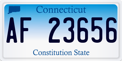CT license plate AF23656