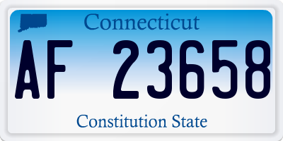 CT license plate AF23658