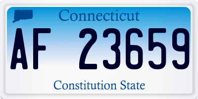 CT license plate AF23659