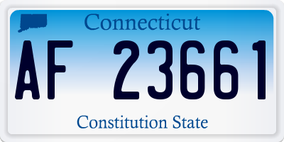 CT license plate AF23661