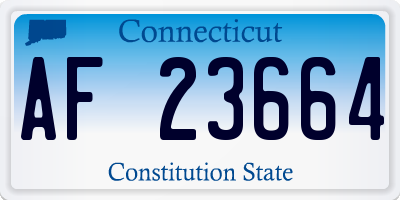 CT license plate AF23664