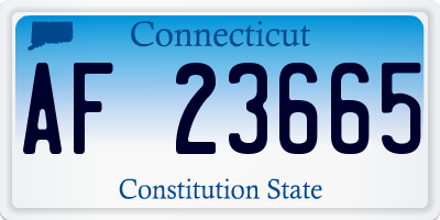CT license plate AF23665