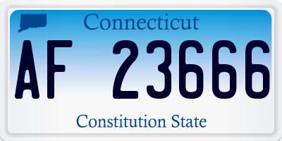 CT license plate AF23666