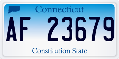 CT license plate AF23679