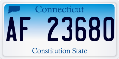 CT license plate AF23680