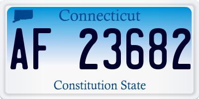 CT license plate AF23682